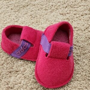 CROCS Pink and Purple Cozy Slippers